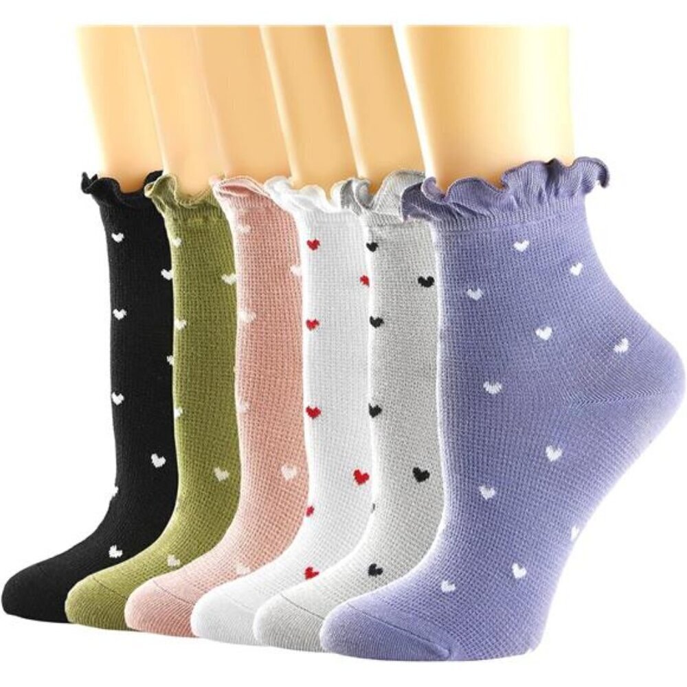 Womens Socks, Ruffle Casual Ankle Socks Breathable Cool Cotton Knit